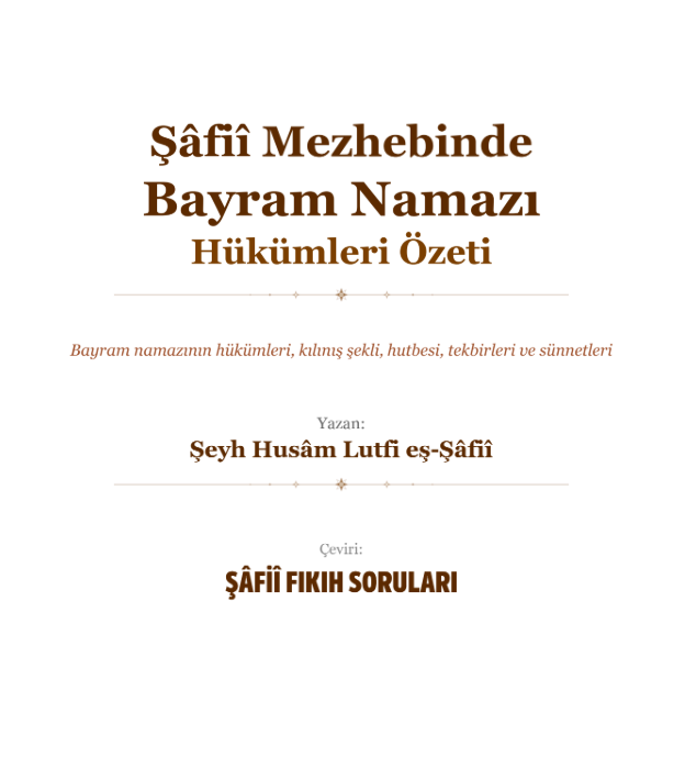 Bayram Namazı Hükümleri